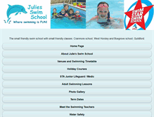 Tablet Screenshot of juliesswimschool.com